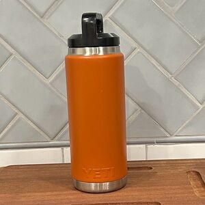 Yeti Orange Insulated Bottle with Black Lid